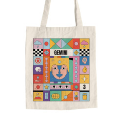 Πολύχρωμα Ζώδια - Δίδυμος (Τσάντα  Αγοράς)